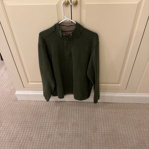 Tommy Bahama Olive Zip-Up Sweater